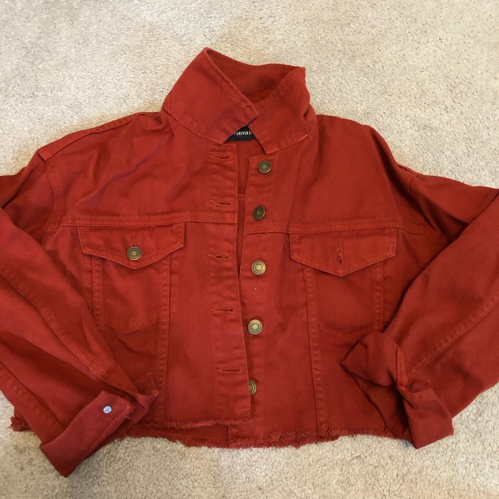 Cropped jean jacket